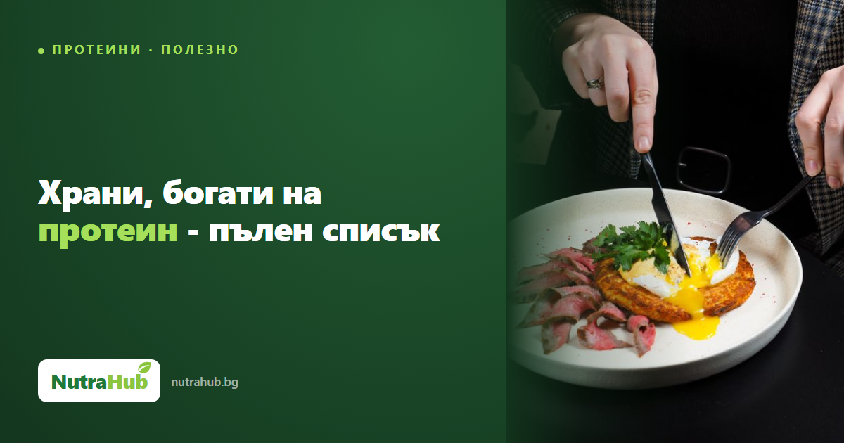 Храни, богати на протеин - пълен списък