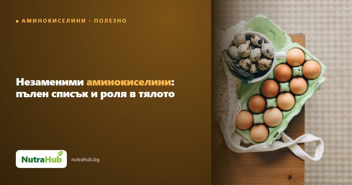 Незаменими аминокиселини: пълен списък и роля в тялото