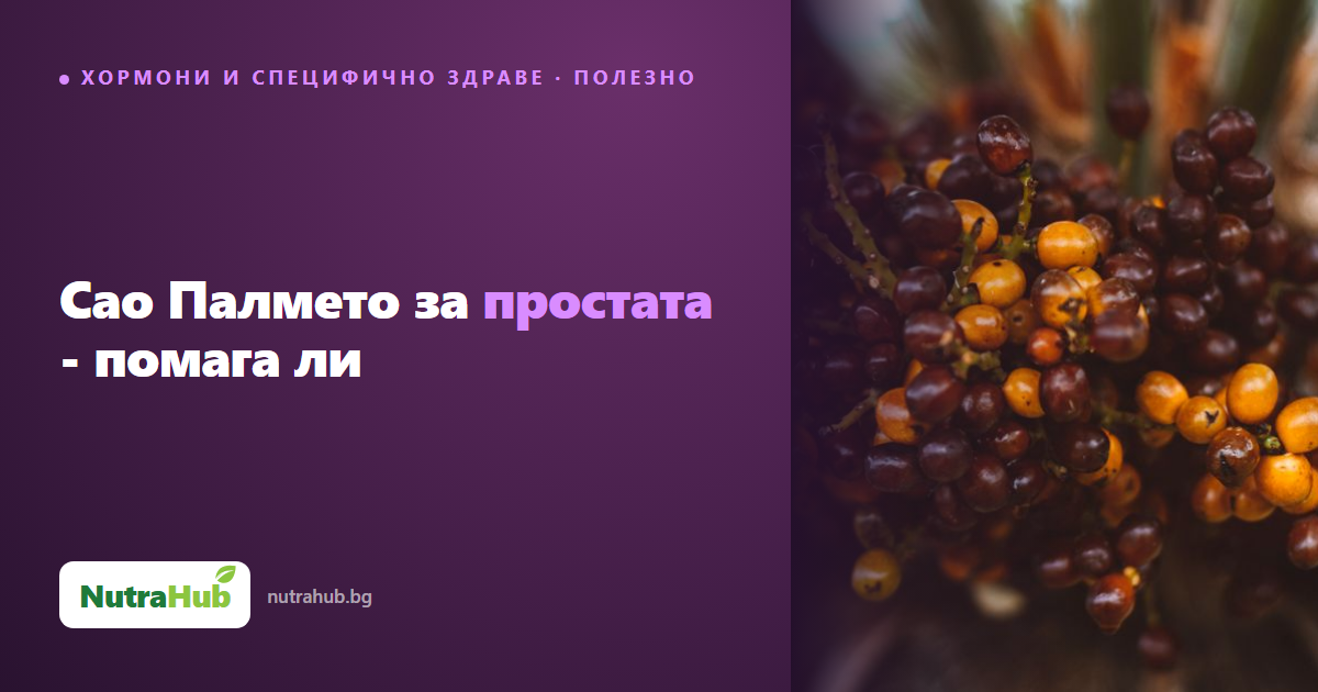 Сао Палмето за простата - помага ли