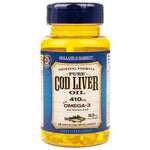 Holland And Barrett Pure Cod Liver Oil 410 mg with Vitamin A & D - Масло от черен дроб на треска с витамини A и D