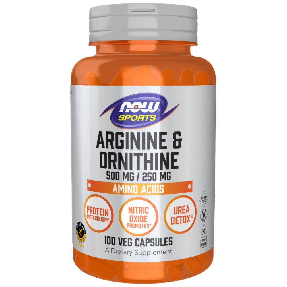 NOW Foods Arginine/Ornithine 500/250 mg - Аргинин и Орнитин