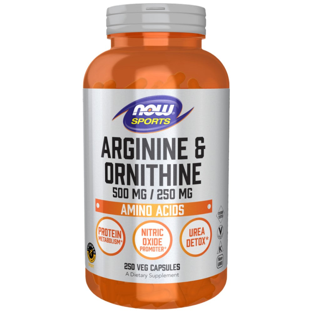 NOW Foods Arginine/Ornithine 500/250 mg - Аргинин и Орнитин