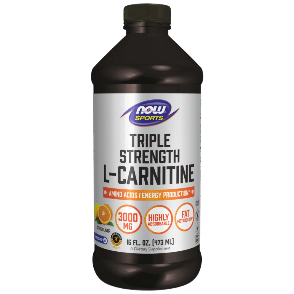 NOW Foods L-Carnitine Liquid 3000 mg - Течен L-Карнитин 3000 mg