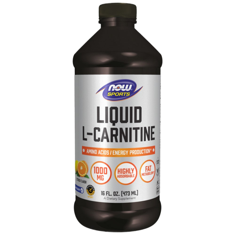 NOW Foods L-Carnitine Liquid 1000 mg - Течен L-Карнитин 1000 mg