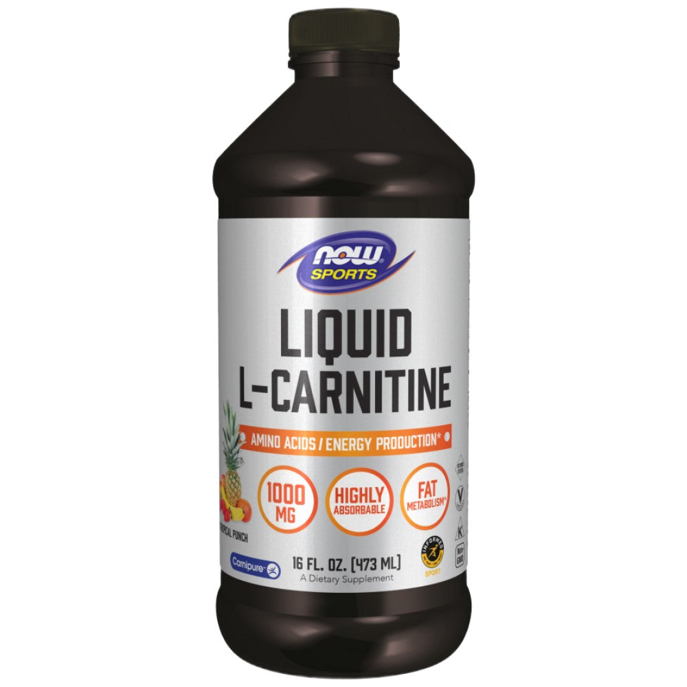 NOW Foods L-Carnitine Liquid 1000 mg - Течен L-Карнитин 1000 mg