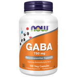 NOW Foods GABA 750 mg - ГАБА 750 mg