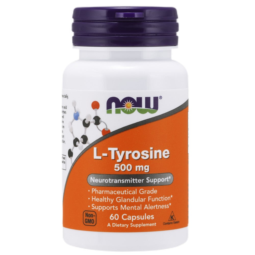 NOW Foods L-Tyrosine 500 mg - L-Тирозин 500 mg