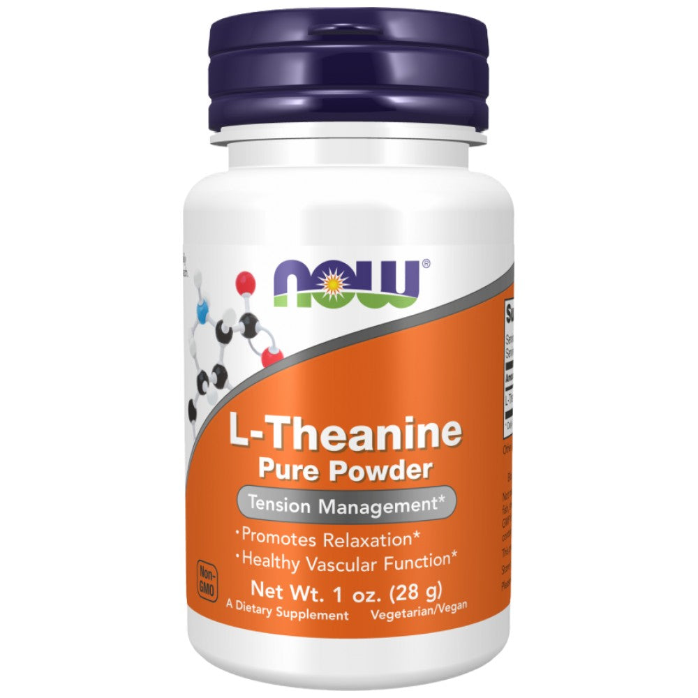 NOW Foods L-Theanine Pure Powder - Л-Теанин чист прах