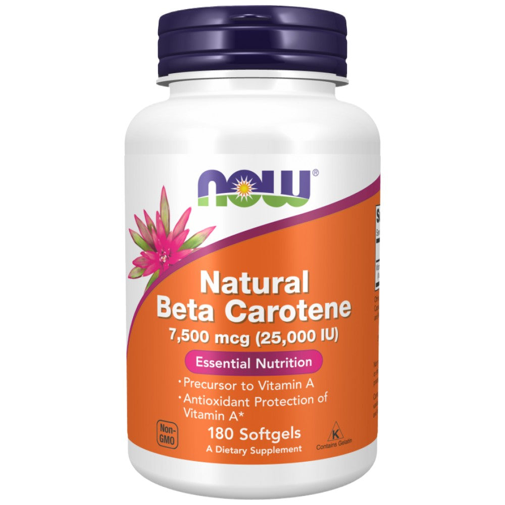 NOW Foods Natural Beta Carotene 25,000 IU - Бета-каротин (Витамин А)