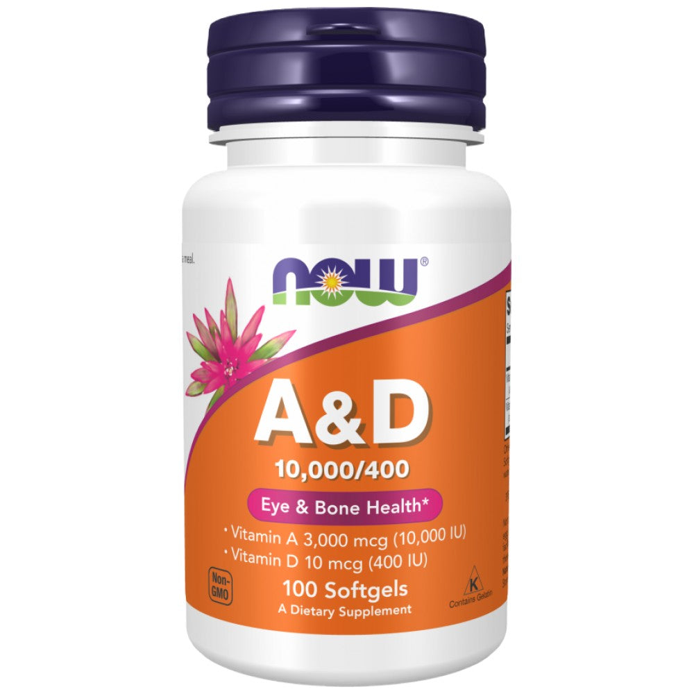 NOW Foods Vitamin A & D 10000/400 IU - Витамини А и Д