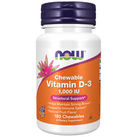 NOW Foods Vitamin D-3 1000 IU Chewable - Витамин Д3 1000 IU за дъвчене