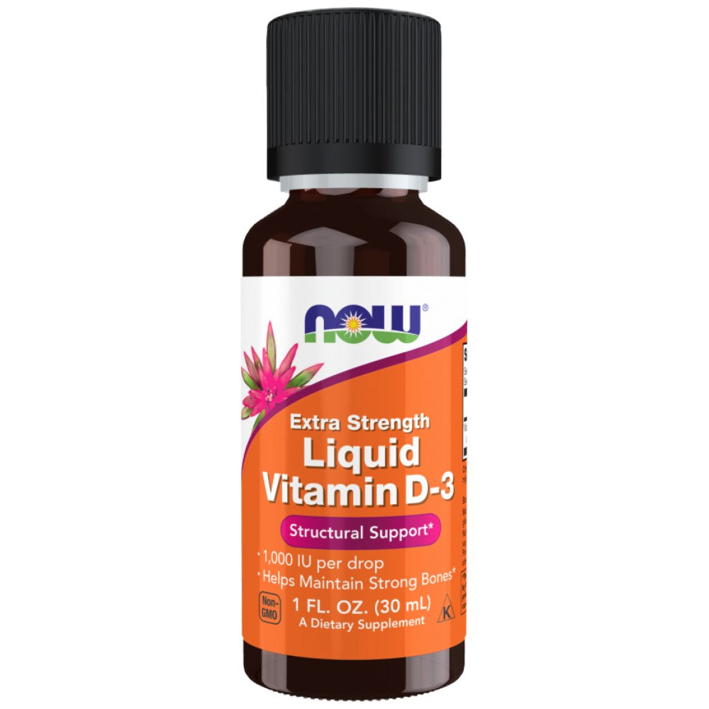NOW Foods Liquid Vitamin D-3 1000 IU - Течен Витамин Д3 1000 IU