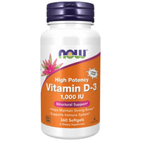 NOW Foods Vitamin D-3 1000 IU - Витамин Д3 1000 IU