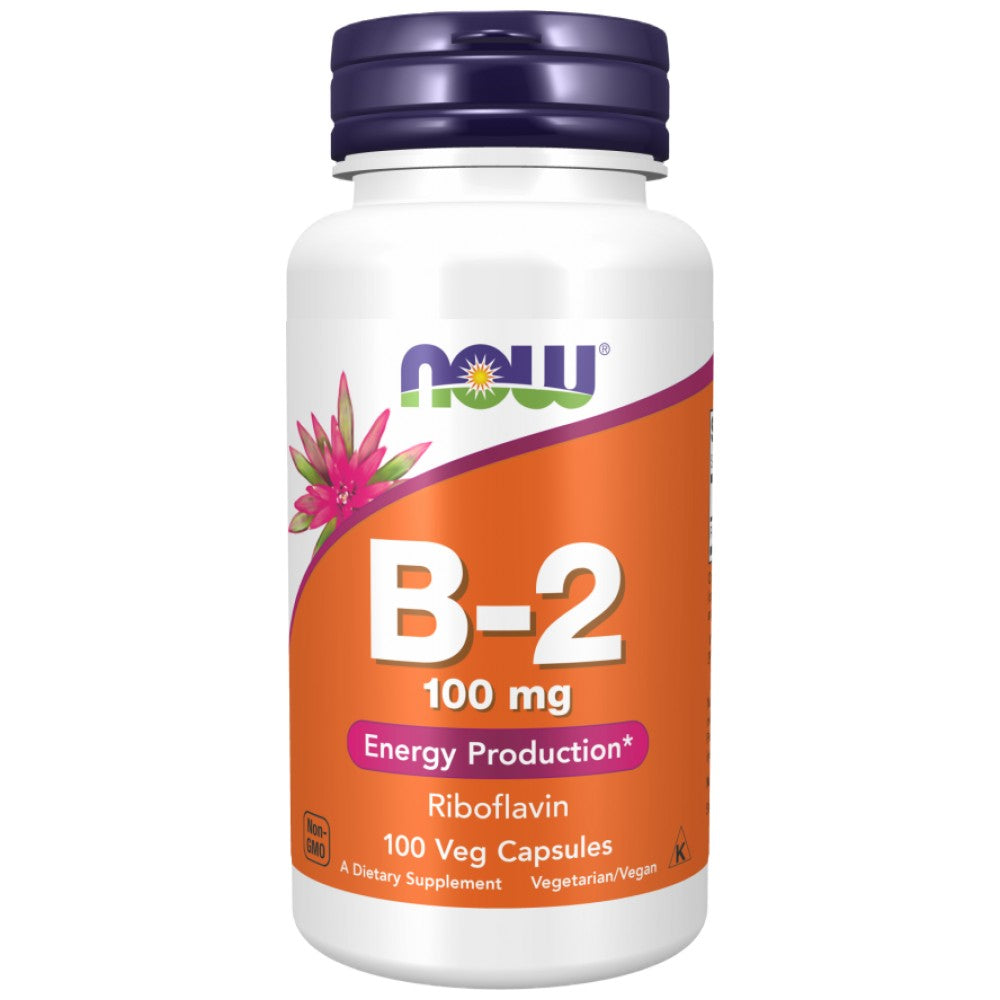 NOW Foods Vitamin B-2 Riboflavin 100 mg - Витамин Б2 (Рибофлавин)