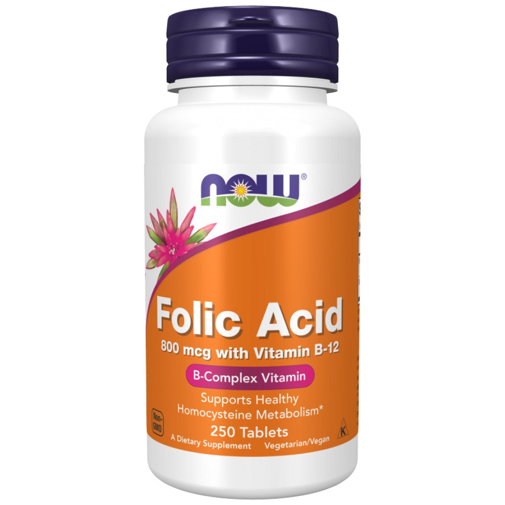 NOW Foods Folic Acid 800 mcg - Фолиева киселина 800 mcg