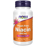 NOW Foods Flush-Free Niacin 250 mg - Витамин Б3 без зачервяване