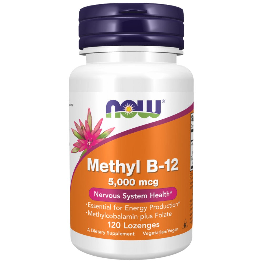 NOW Foods Methyl B-12 5000 mcg with Folic Acid Quatrefolic - Витамин B12 с фолиева киселина