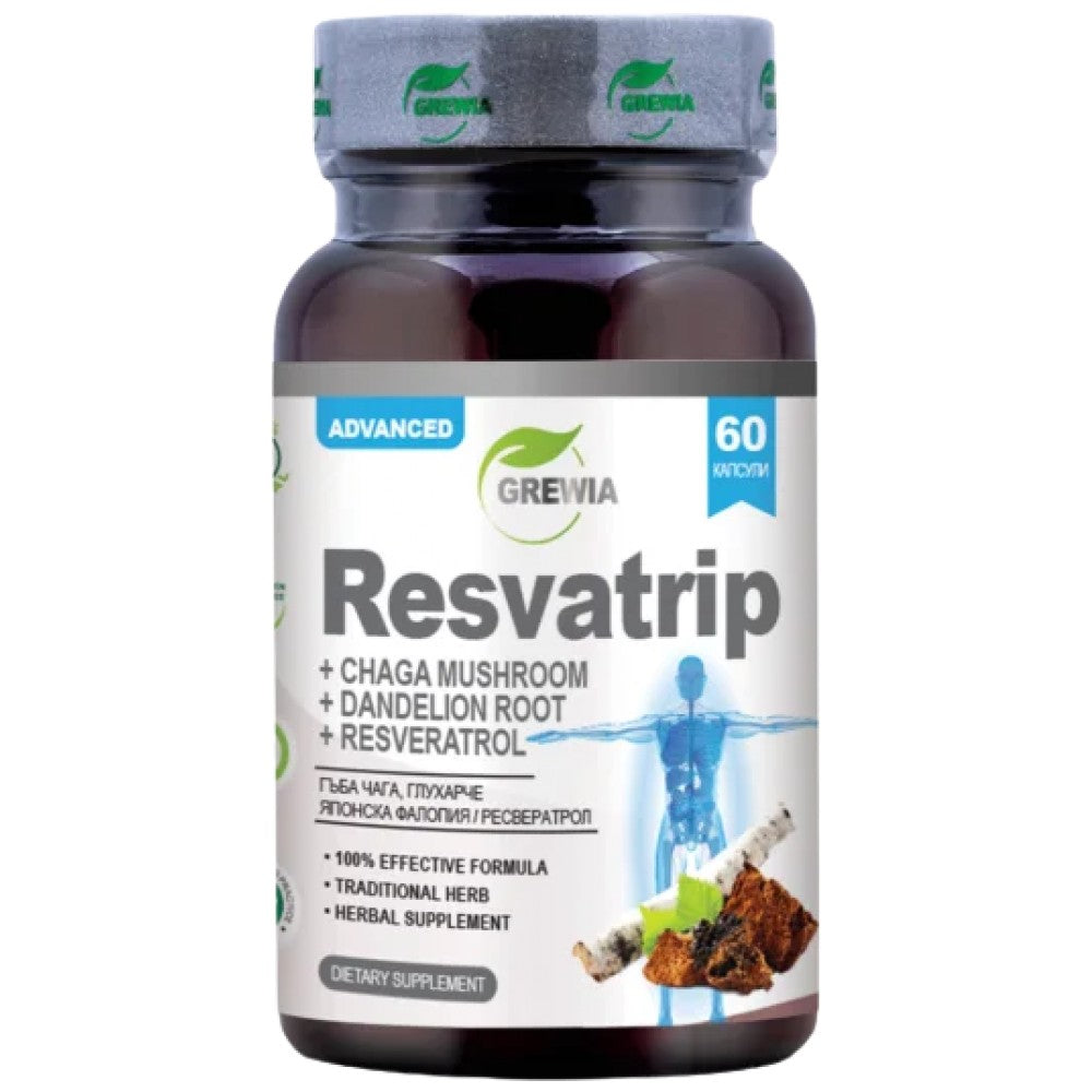 Grewia Resvatrip + Chaga Mushroom + Dandelion Root + Resveratrol - Ресвератрол с чага и глухарче