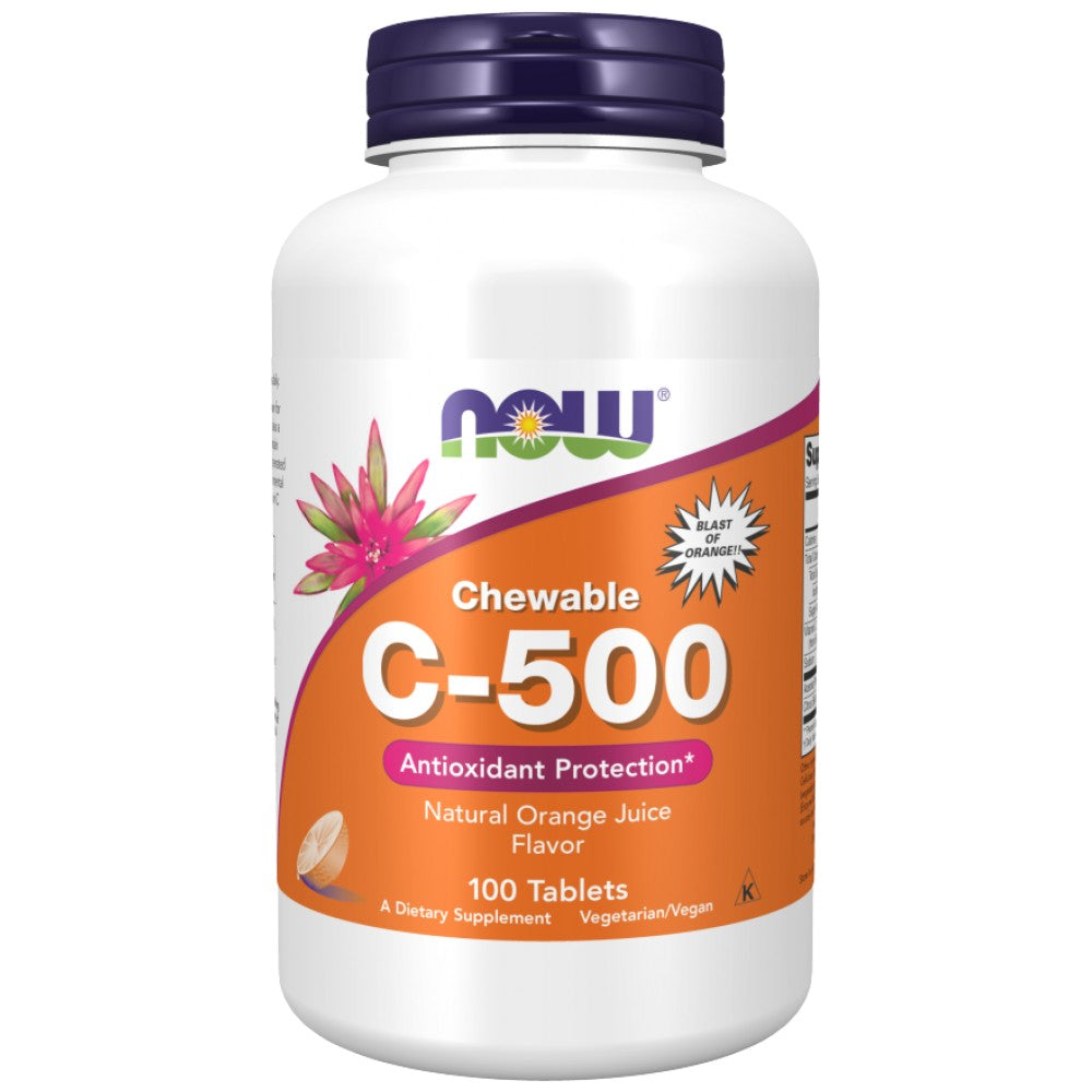 NOW Foods Vitamin C-500 Chewable - Витамин С 500 mg за дъвчене
