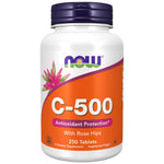 NOW Foods Vitamin C-500 with Rose Hips - Витамин С 500 с шипка