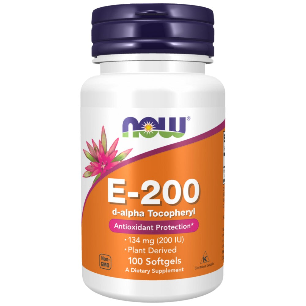 NOW Foods Vitamin E-200 IU D-Alpha Tocopherols - Витамин E 200 IU D-алфа