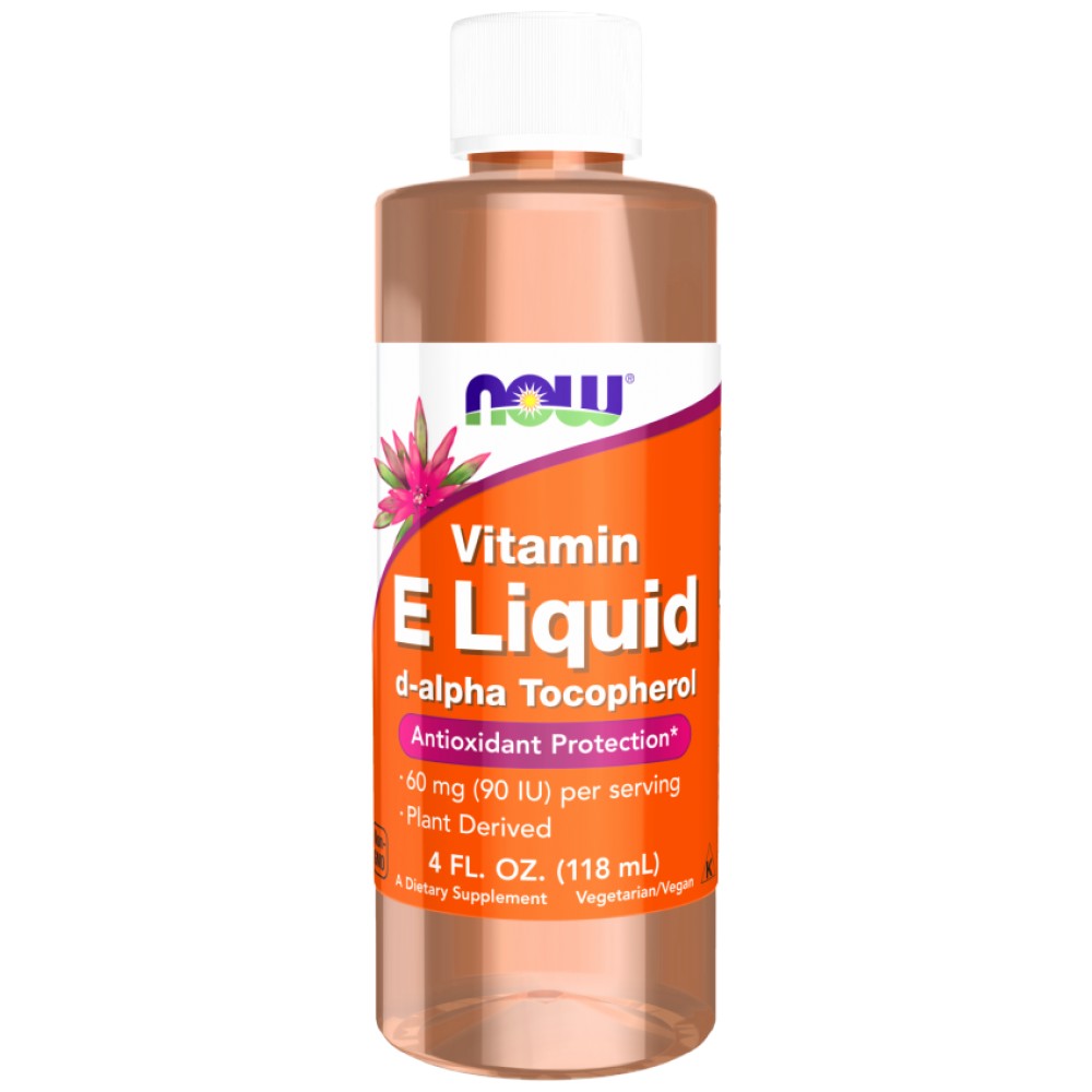 NOW Foods Natural Vitamin E Liquid d-alpha Tocopherol - Течен натурален Витамин Е
