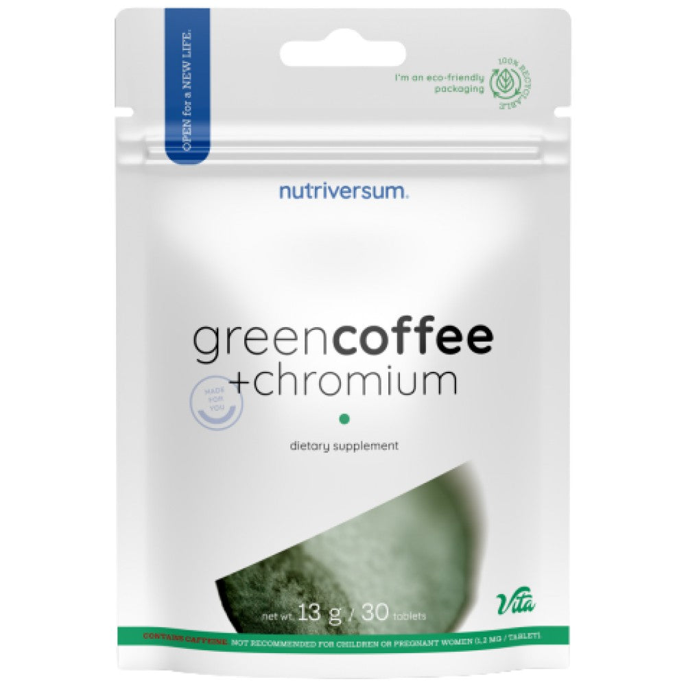 Nutriversum Green Coffee + Chromium - Зелено кафе с хром