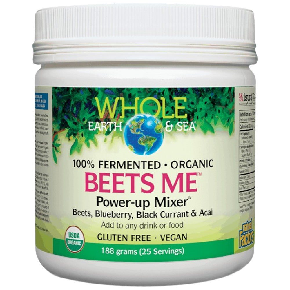 Natural Factors Beets Me Power-up Mixer - Цвекло на прах за енергия