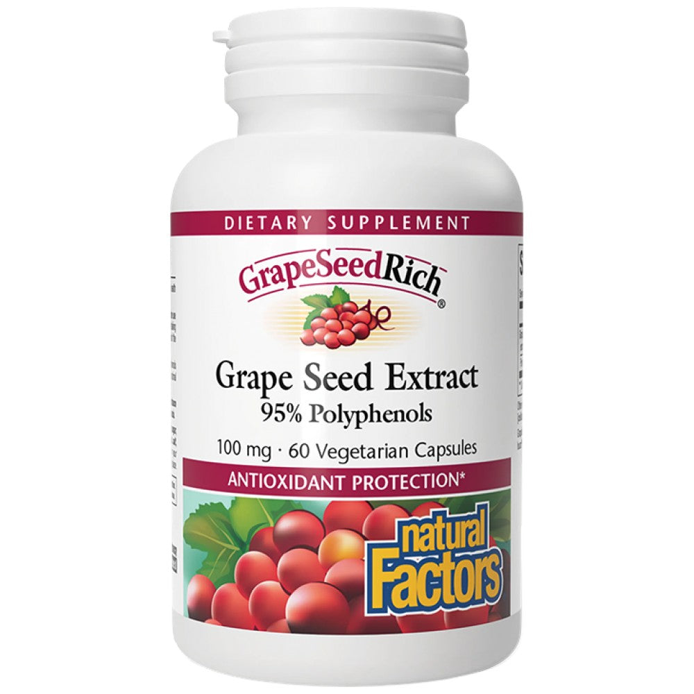 Natural Factors GrapeSeedRich Grape Seed Extract 100 mg - Гроздови семки екстракт 100 mg