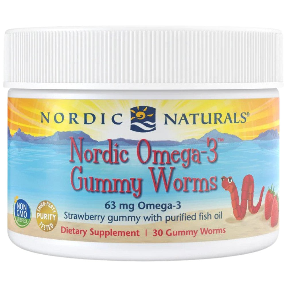 Nordic Naturals Nordic Omega-3 Gummy Worms 63 mg - Омега 3 гъми червейчета за деца