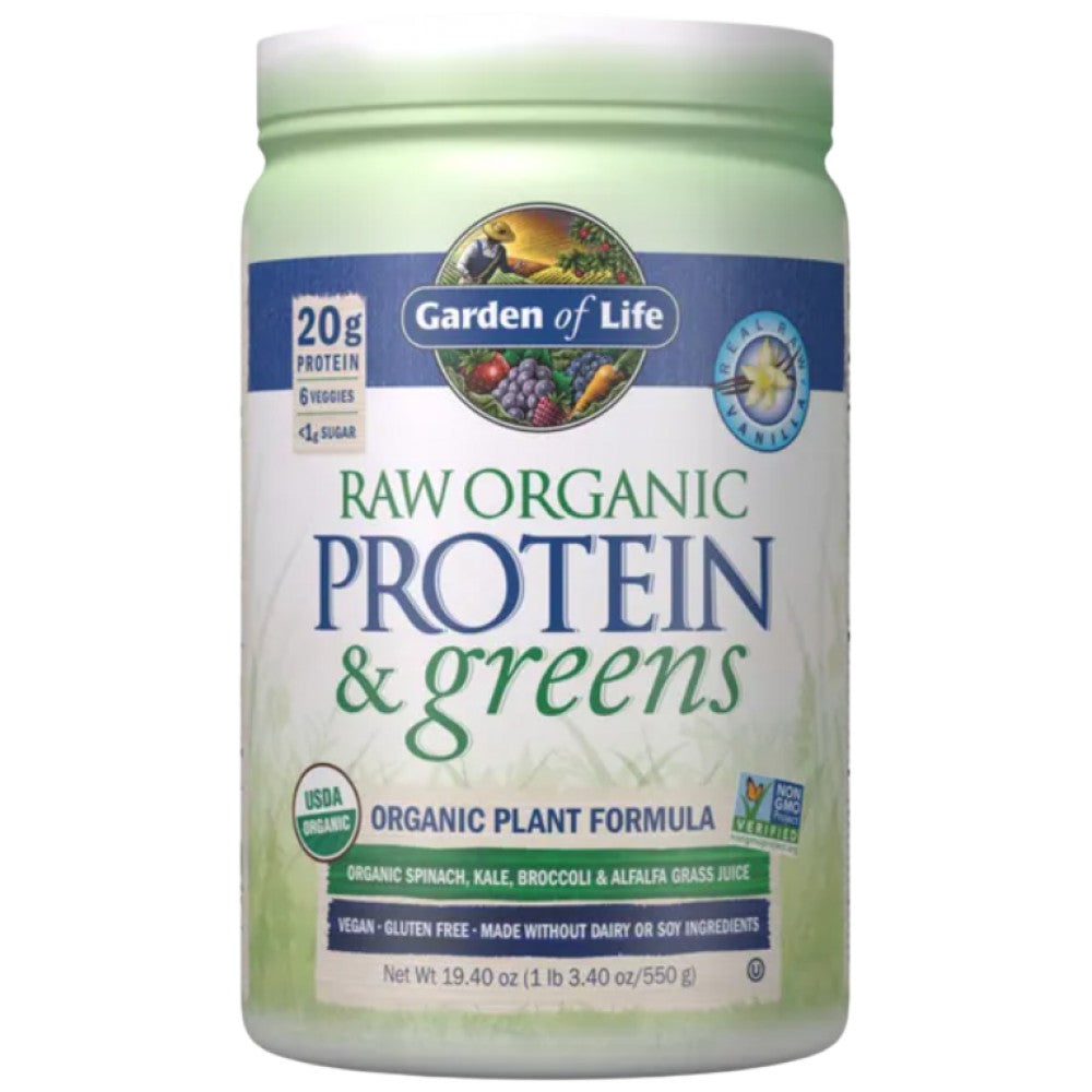 Garden Of Life Raw Organic Protein & Greens - Био растителен протеин със зелени храни