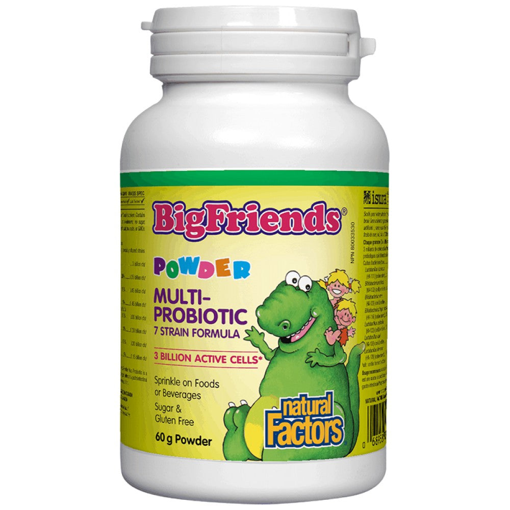 Natural Factors Multi-Probiotic Powder Big Friends 3 Billion 7 Strains - Пробиотик за деца на прах