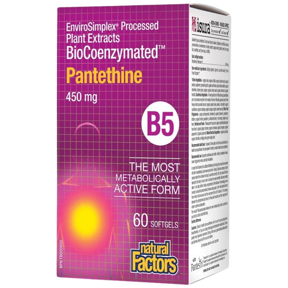 Natural Factors Pantethine BioCoenzymated 450 mg - Пантетин 450 mg активна форма