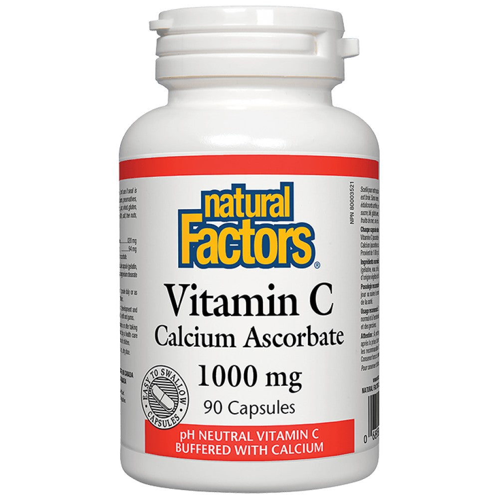 Natural Factors Vitamin C 1000 mg Calcium Ascorbate Caps - Буфериран Витамин Ц капсули 1000 mg