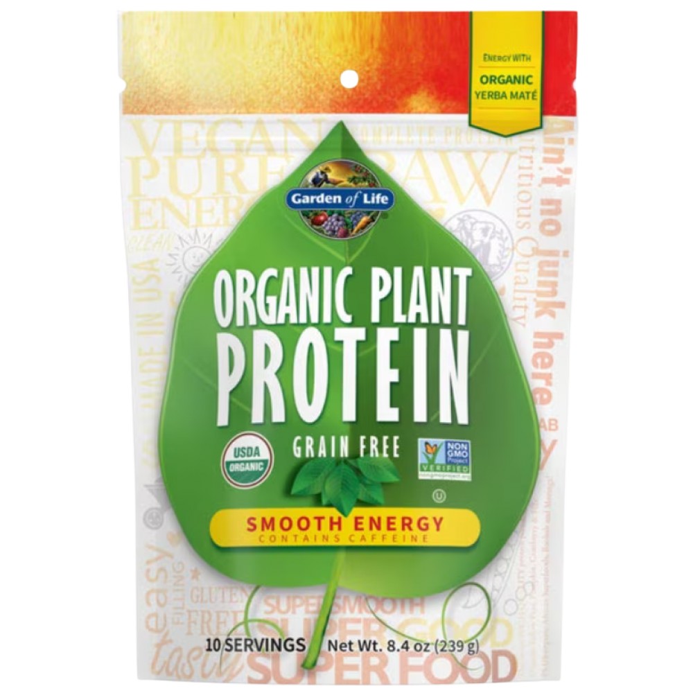 Garden Of Life Organic Plant Protein Smooth Energy - Растителен протеин с енергия