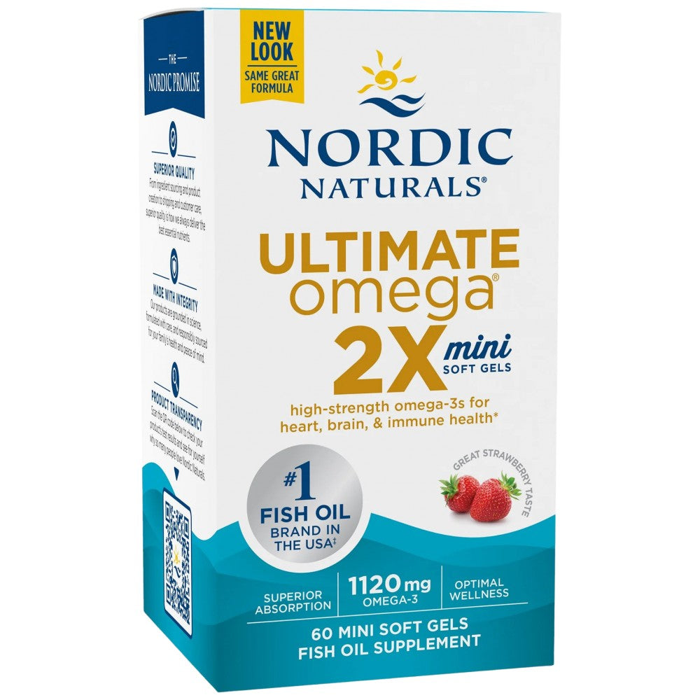 Nordic Naturals Ultimate Omega 2X Mini 1120 mg - Концентрирано рибено масло мини капсули