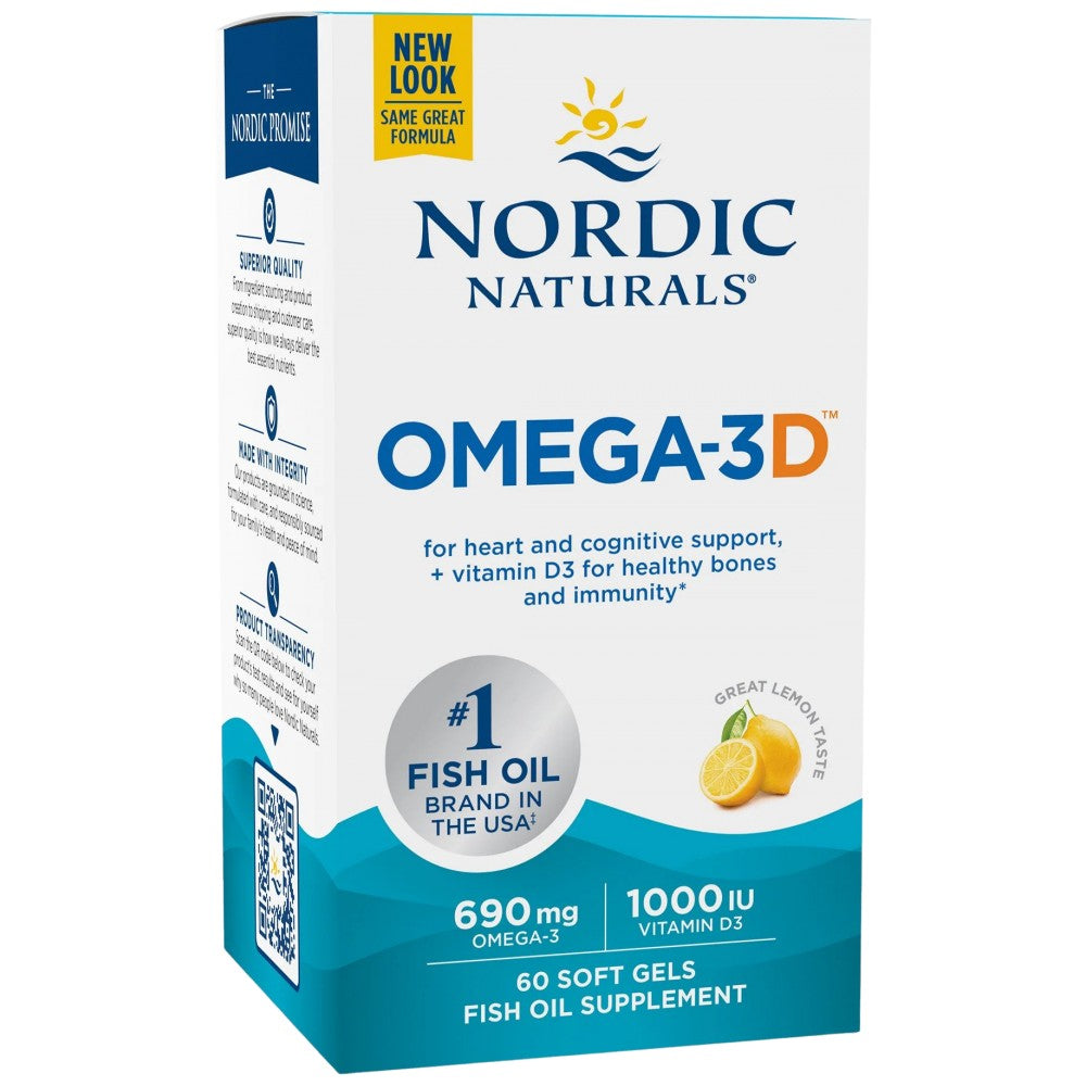 Nordic Naturals Omega-3D 690 mg - Рибено масло с Витамин Д3 690 mg