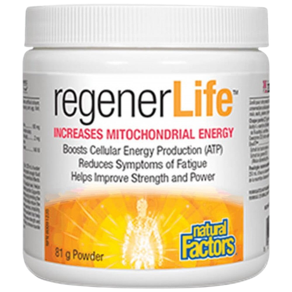 Natural Factors Regener Life Increases Mitochondrial Energy Powder - Антиоксидантна формула на прах