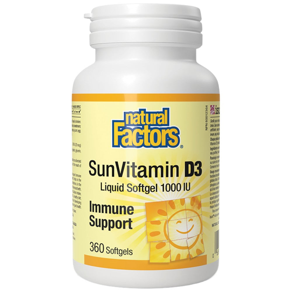 Natural Factors SunVitamin D3 1000 IU - Витамин Д3 1000 IU