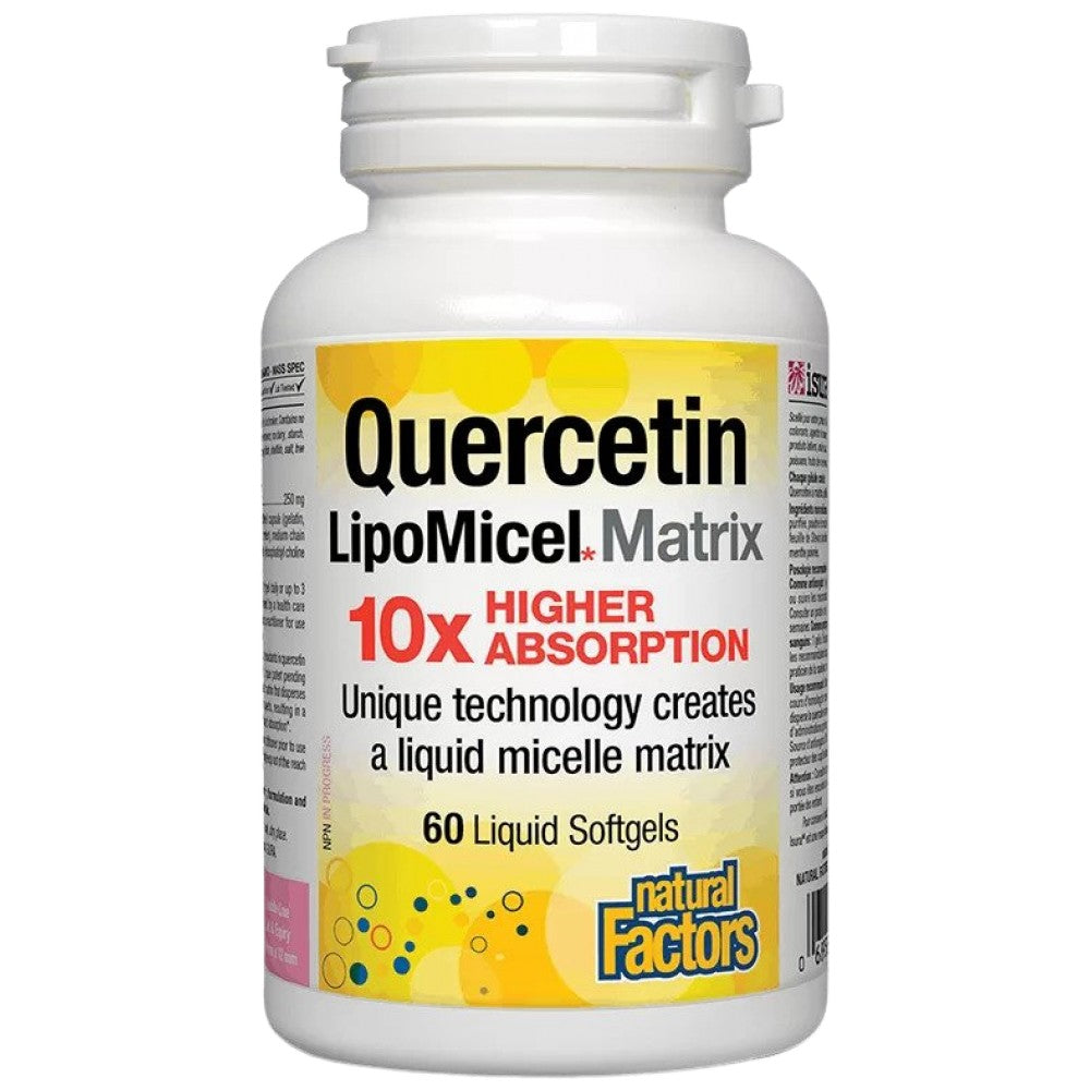 Natural Factors Quercetin 250 mg LipoMicel Matrix - Кверцетин 250 mg усвоима форма