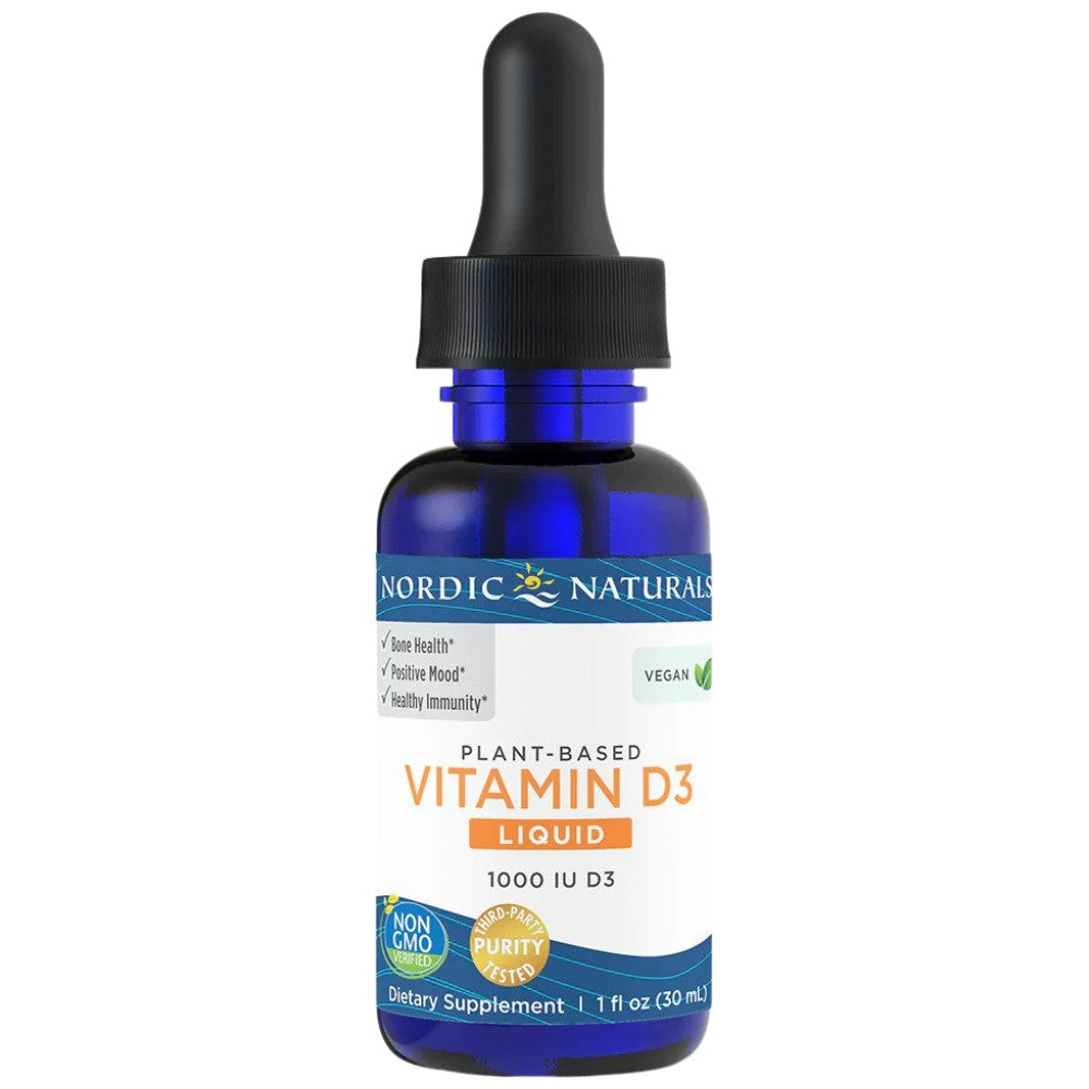 Nordic Naturals Plant-Based Vitamin D3 Liquid - Веган течен Витамин Д3