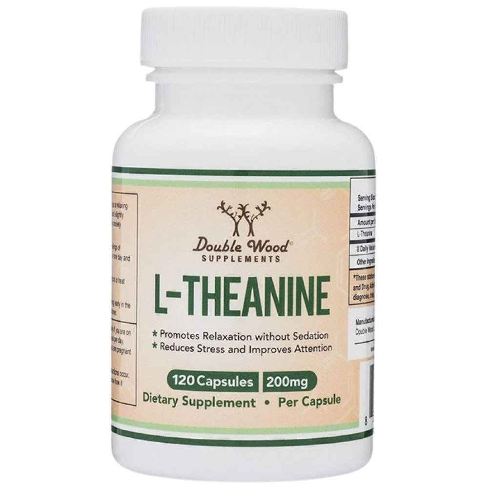 Double Wood Supplements L-Theanine 200 mg - Л-Теанин 200 mg
