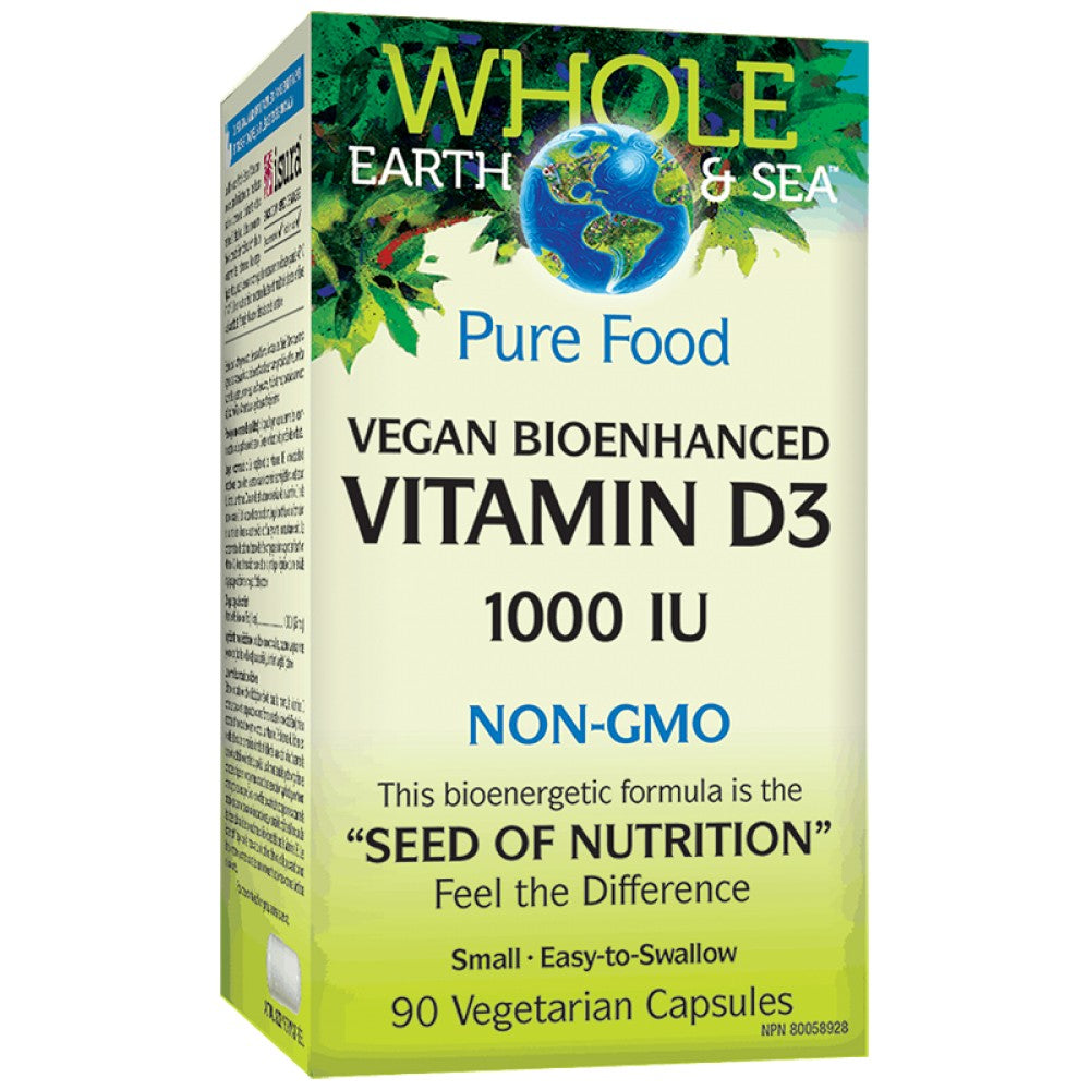Natural Factors Whole Earth & Sea Vitamin D3 1000 IU - Веган Витамин Д3 1000 IU