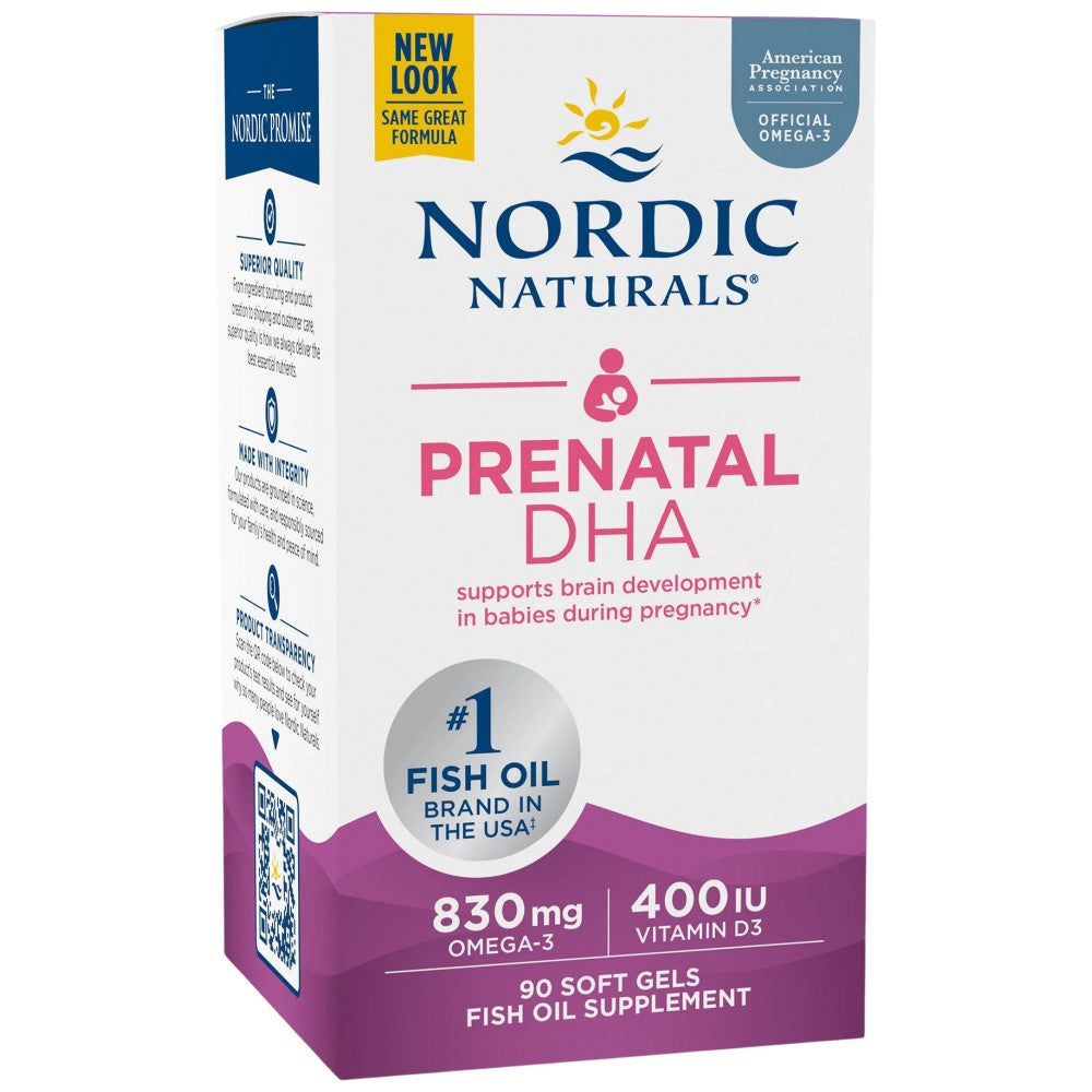 Nordic Naturals Prenatal DHA 830 mg With 400 IU D3 - Рибено масло за бременни с Д3