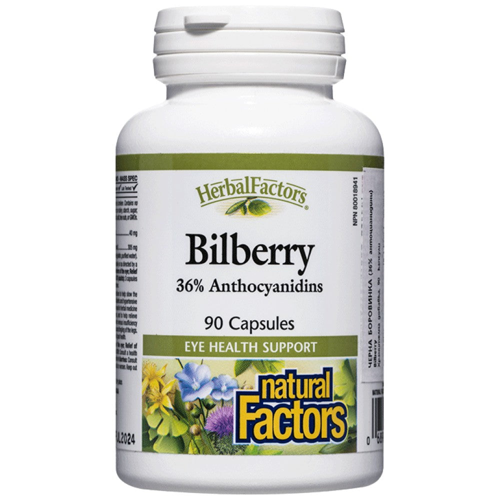 Natural Factors Bilberry 345 mg - Черна боровинка 345 mg