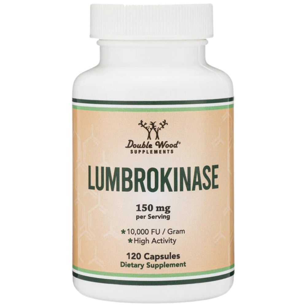 Double Wood Supplements Lumbrokinase 150 mg - Лумброкиназа 150 mg