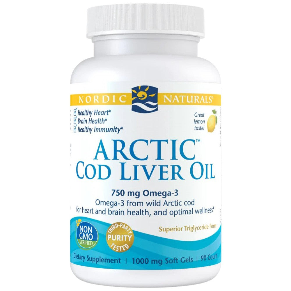 Nordic Naturals Arctic Cod Liver Oil 750 mg - Арктическо масло от черен дроб на треска 750 mg