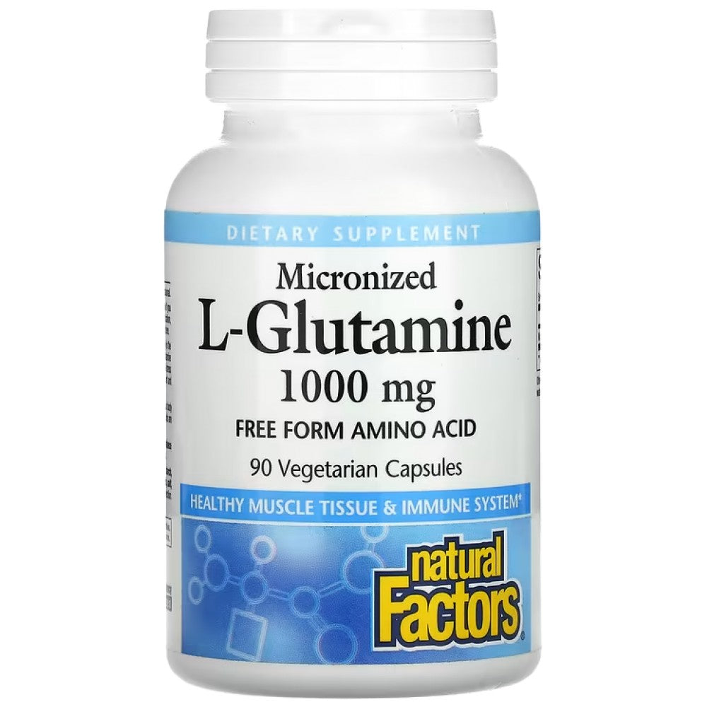 Natural Factors L-Glutamine 1000 mg Micronized - Микронизиран глутамин 1000 mg