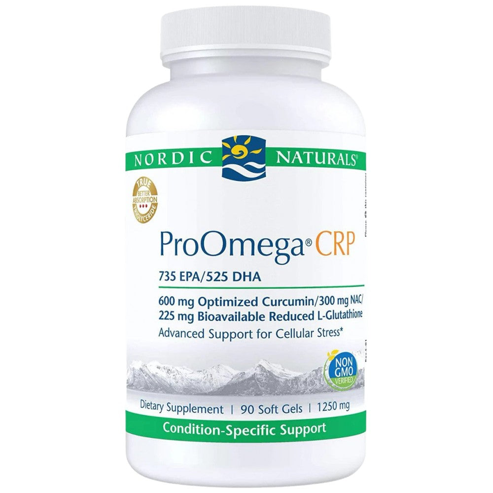 Nordic Naturals ProOmega CRP With Curcumin and Glutathione - Рибено масло с куркумин за възпаление