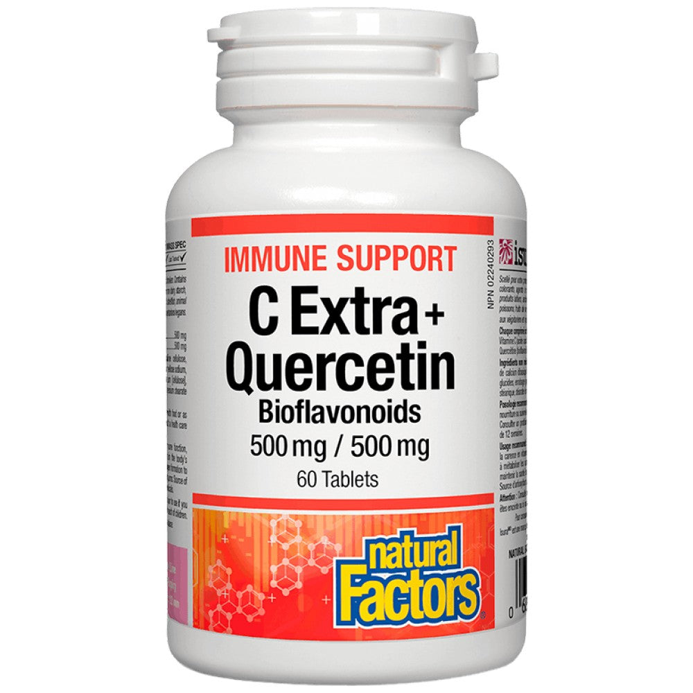 Natural Factors Immune Support C Extra + Quercetin 500 mg - Витамин C с кверцетин за имунитет